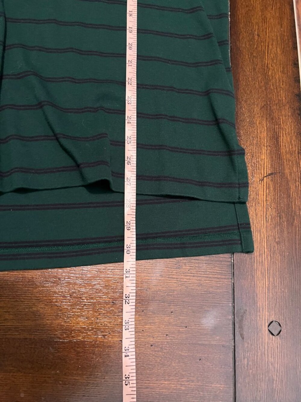 Polo By Ralph Lauren Green Striped Short Sleeve Polo Shirt Large Preppy Casual - Picture 7 of 7